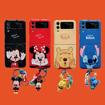 Mickey Minnie Mouse Stitch Wave Add Doll Pendant PhoneCase For Samsung Z Flip3 4 • $13.79