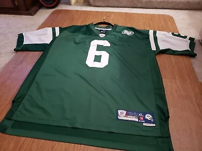 Reebok New York Jets #6 Mark Sanchez Green On Field Jersey Men's Size XL Lgth +2 • $19.99