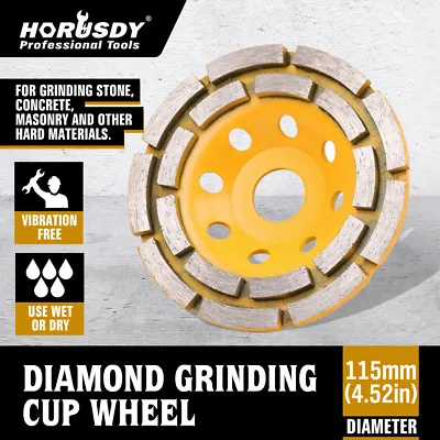 4-1/2  Diamond Cup Grinding Wheels Double Row Concrete 18 Seg  Angle Grinder • $13.99