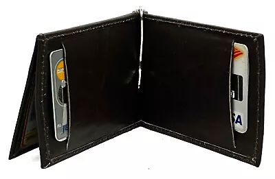 $15.29 • Buy RFID Blocking Genuine Leather Z Fold Money Clip Front Pocket Wallet