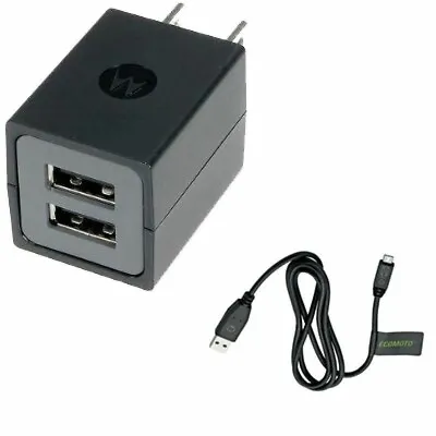 Motorola OEM Dual Folding Blade AC Wall Travel Charger /w Micro USB Cable • $4.95