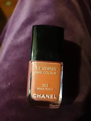 CHANEL Le Vernis MIAMI PEACH 203 Nail Colour RARE Ltd Edition 2005 • £13