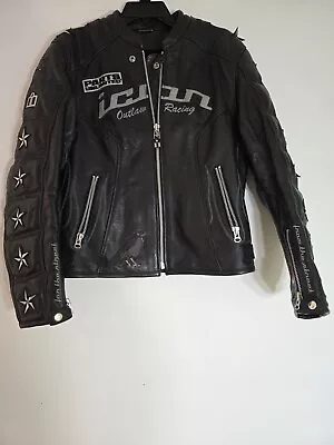 Icon Armor Moto Kitty Motorcycle Jacket Womens Size L(12-14) Street Light... • $99.99