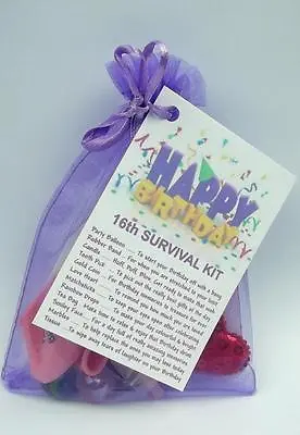 13th 16 18 21st BIRTHDAY PRESENT SURVIVAL KIT PERSONALISED FUN NOVELTY GIFT HAT • £4.49