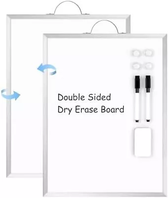 Small Dry Erase White Board For Wall ARCOBIS 12  X 16  Magnetic Portable Double • $17.99