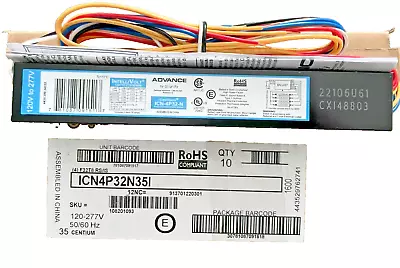 NEW Philips Signify Advance Ballast ICN-4P32-N 120V -277V Instant Start T8 • $19.49