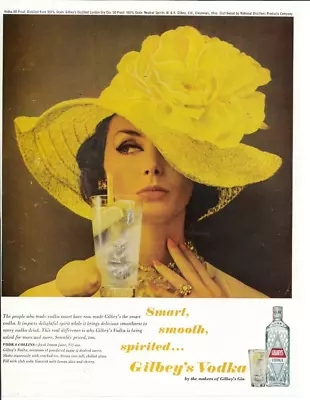 1963 GILBYS Gin Vodka Collins Recipe Cocktail Drink Vintage Magazine Print Ad • $6.95