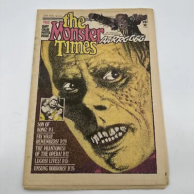 The Monster Times Magazine Newspaper Vol. #1 Issue #40 APR 1975 Phantom Of Opera • $25