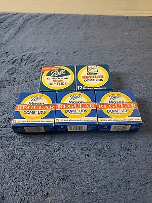 BALL Vintage Regular Mouth Mason Canning Jar Lids - 5 Boxes **60 Lids • $26.95