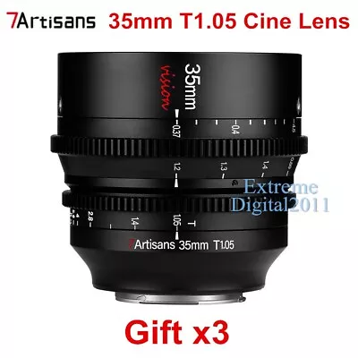 7artisans 35mm T1.05 Large Aperture ED Cinema Lens For Fuji X-T30 T4 T2 Camera • £382