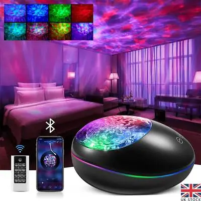 Galaxy Star Projector LED Light Ceiling Starry Night Wave Ocean Space Music Lamp • £18.99