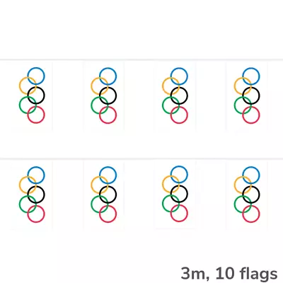 Olympic Games Bunting - Paris 2024 - 3m 10 Flags - £9.99 Inc. Free Shipping • £9.99