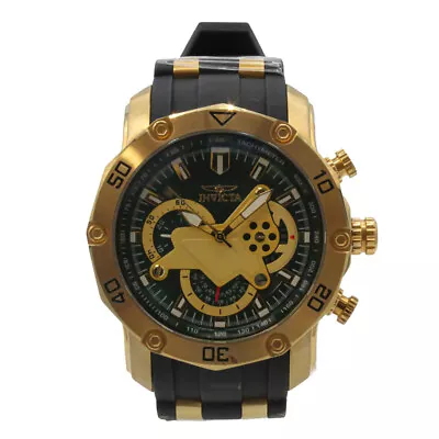 Invicta Mens Watch Pro Diver Scuba 23425 Mens Watches Gold Quartz Chronograph • £241