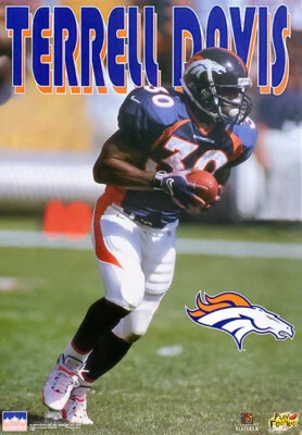 $17.99 • Buy TERRELL DAVIS Denver Broncos 1997 Vintage Original Starline 22x34 Action POSTER