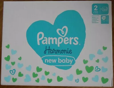 Pampers Harmonie Nappies Size 2 204 Nappies 4kg-8kg. • £30