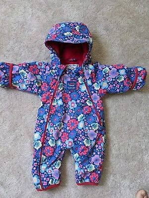 £7.50 • Buy JoJo Maman Bebe Splish Splash Suit 0-3 Months Fleece Lined Waterproof Pramsuit