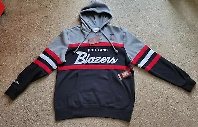 Portland Trail Blazers Mitchell & Ness NBA Head Coach Hoodie Sz XL Mens NWT $110 • $59.99