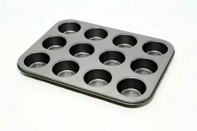 Bun Muffin & Cupcake Baking Pan Tray Tin Cup Cakes Yorkshire Pudding35x26x3cm • £6.99