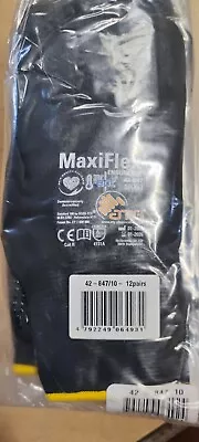 12 Pairs Maxiflex 42-847 Endurance General Handling Gloves Size 10 • £59.95