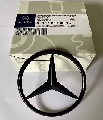 Mercedes CLA W117 Rear Boot Lid Badge Emblem Star - Gloss Black A1178170016 Uk • £19.99