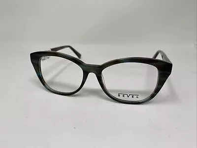 Bevel Eyeglass Frame 3727 Polly Aq 53/17 Green Brown Marble 0667 • $107.50