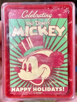 Mickey Mouse Playing Cards New In Package Mini Deck 2 1/2” Tall Holiday Theme • $7.50