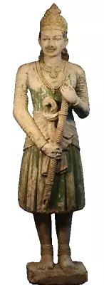 Indian 17th-18thc Mughal Palace Guard Statue In Stucco • $9500
