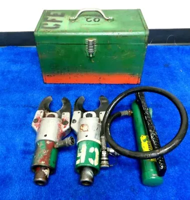 £537.48 • Buy Pair Greenlee 750 751 Hydraulic Cable Cutter & 767 Hand Pump In Metal Case