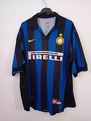 Ultra Rare Original Inter Milan 1998/1999 Home Football Shirt Men’s Large • £75