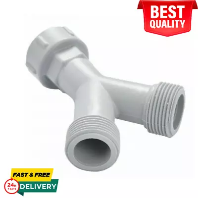 Washing Machine Dish Washer Y-Piece Splitter Connector 3/4'' BSP White Plastic • £4.75