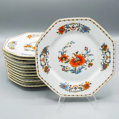 Raynaud Ceralene Limoges Vieux Chine Octagonal Luncheon Plates 8 3/8  Set Of 12 • $531.25