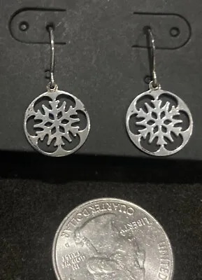 $8.99 • Buy Artisan Sterling Silver Modernist Drops Snowflake Drops Southwestern