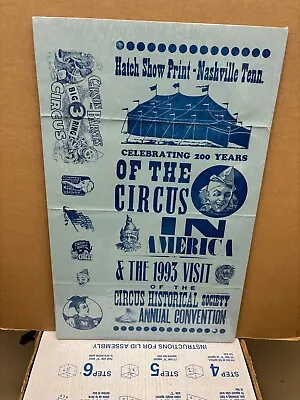 Vintage Hatch Show Print Circus Poster 14 X22  200 Years Circus In America • $7.77