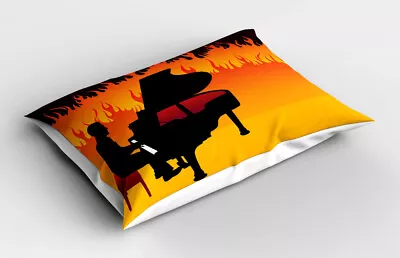 Music Pillow Sham Pianist Man Playing On • £14.99