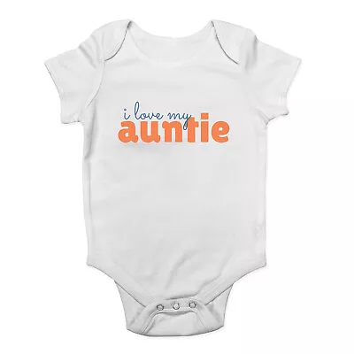 I Love My Auntie Baby Grow Vest Love Heart Aunty Aunt Bodysuit Boys Girls Gift • £5.99