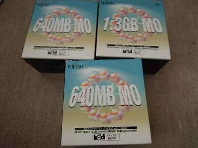 [ New ] FUJITSU MO 640MB MO 1.3GB Magneto Optical Disk Lot Of 15 JAPAN • $92.91