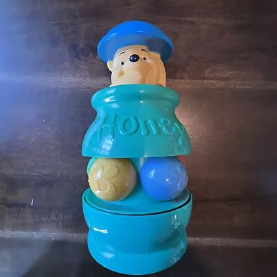 $11.99 • Buy Vintage Disney Winnie The Pooh Spinning Honey Pot Pop Up Baby Toy Mattel Works!