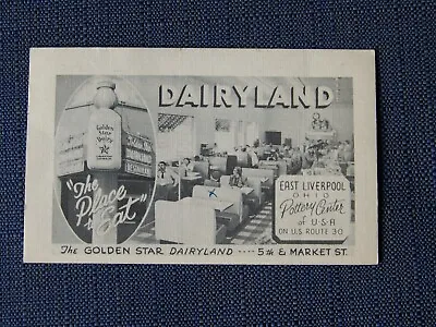 East Liverpool Ohio OH Dairyland Golden Star Pottery Center RARE To Vineland NJ • $4.95