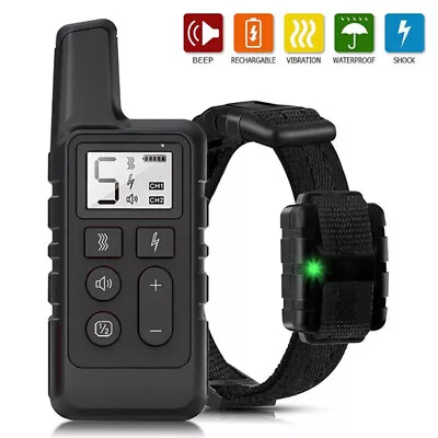 £18.99 • Buy Electric Pet Dog Training Collar Shock Anti-Bark Rechargeable Electronic Remote