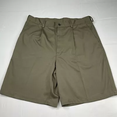 Nike Golf Shorts Mens 36 Performance Chino Shorts Pleated Tan / Beige Active • $7.99