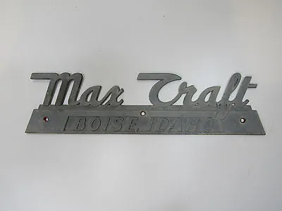 Vintage Travel Trailer Max Craft Emblem  Badge Vintage Metal Nameplate Logo Trim • $105