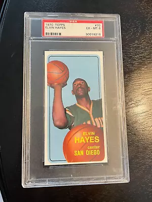 1970 Topps #70 Elvin Hayes PSA 6 EX-MT San Diego Rockets • $30