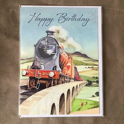 Noel Tatt Birthday Greeting Card Steam Train Design • £1.95