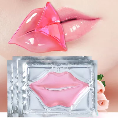 Collagen Pink Lip Mask Crystal Gel Masks Peel Off Moisturising Anti-Ageing Masks • £2.12