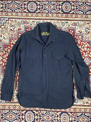 Mister Freedom Indigo HBT Button Up Shirt Size Medium FREE SHIPPING!!! • $149.99