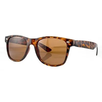 Vintage HORN RIMMED SUNGLASSES TORTOISE BROWNTURTLE SHELLBROWN Retro80's-NEW • $8.07