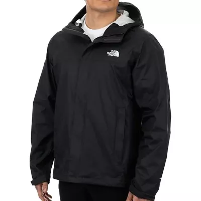 The North Face Men's Venture 2 Dryvent Waterproof Hooded Rain Shell Jacket-Black • $89.96