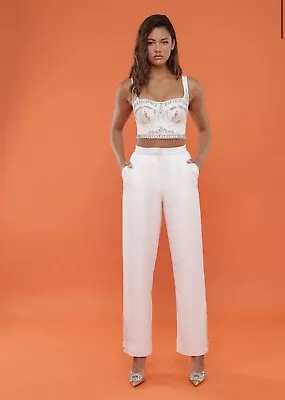 Ashaalia Sitara Wide Leg Pant – Moonstone White • $240