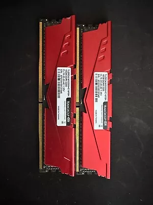 TEAMGROUP T-Force Vulcan Z DDR4 32GB Kit (2x16GB) 3200MHz (PC4-25600) CL16 RED • $30