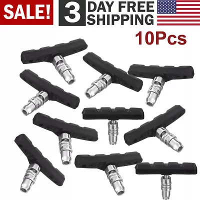 $7.59 • Buy 5 Pairs High Grade Cycling Bicycle Bike V Brake Pads 70mm Shoes Pads Black